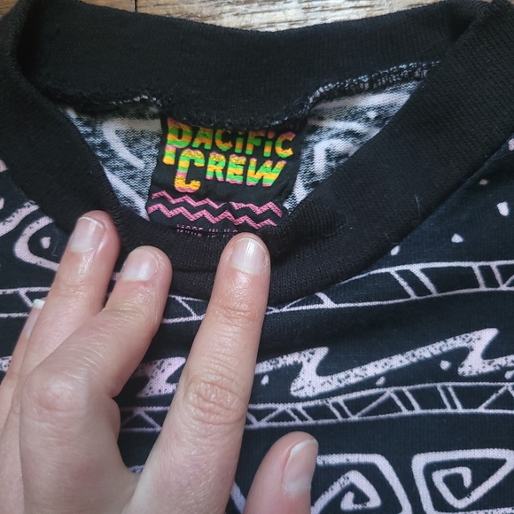 Vintage 80s 90s Pacific Crew T-Shirt Made in USA - Picture 2 of 4